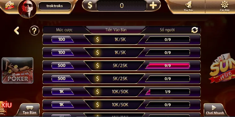 Khám Phá Đỉnh Cao Sòng Bài Với Poker Tại Cổng Game Đẳng Cấp SunWin
