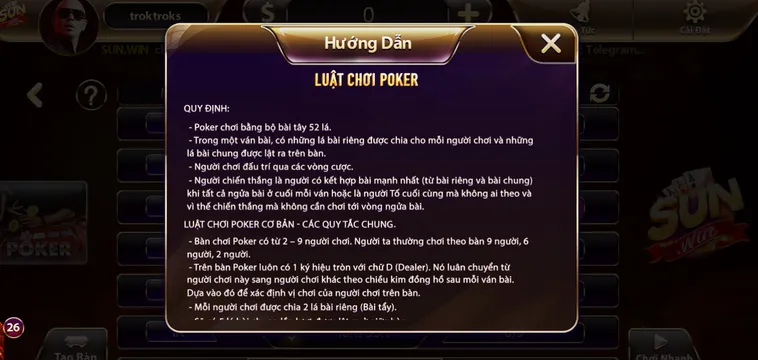 Khám Phá Đỉnh Cao Sòng Bài Với Poker Tại Cổng Game Đẳng Cấp SunWin